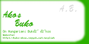 akos buko business card